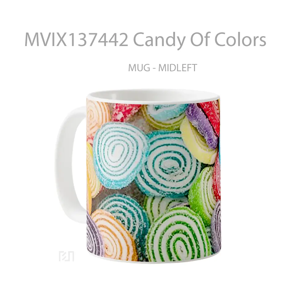 Mug Candy Of Colors Gelas Keramik Unik - All-side / Desain