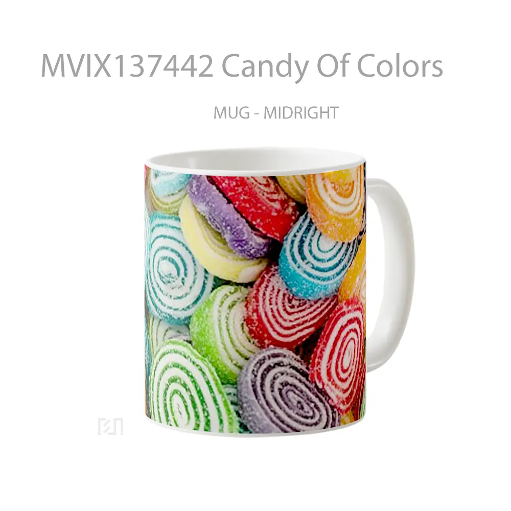 Mug Candy Of Colors Gelas Keramik Unik - All-side / Desain