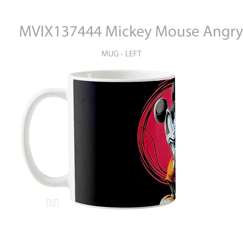 Mug Mickey Mouse Angry Gelas Kartun - All-side / Desain
