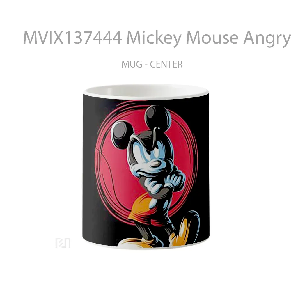 Mug Mickey Mouse Angry Gelas Kartun