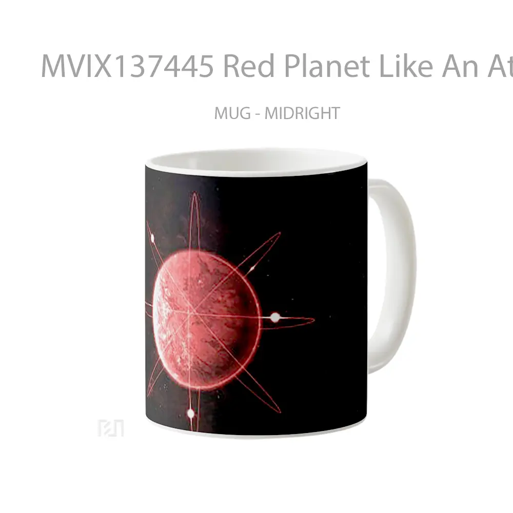 Mug Red Planet Like An Atom Gelas Astronomi - All-side / Desain