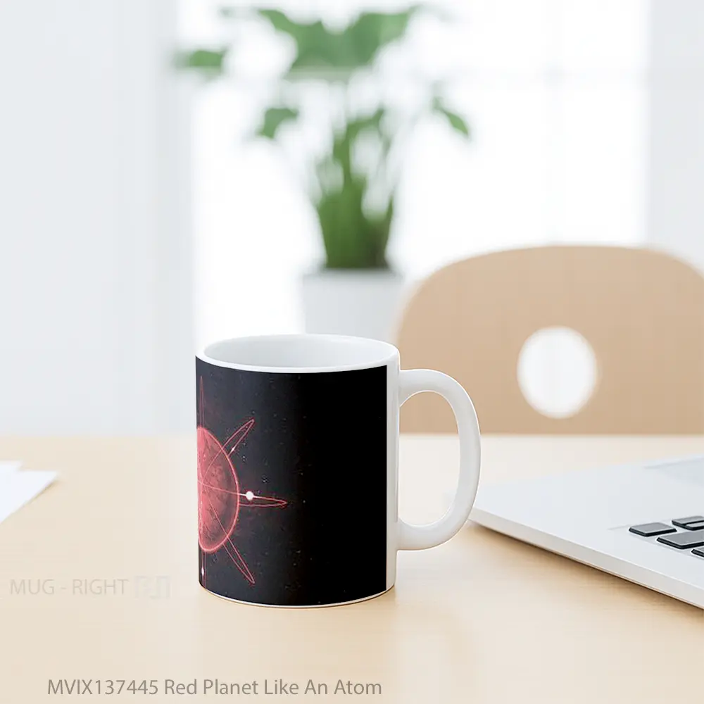 Mug Red Planet Like An Atom Gelas Astronomi - All-side / Desain