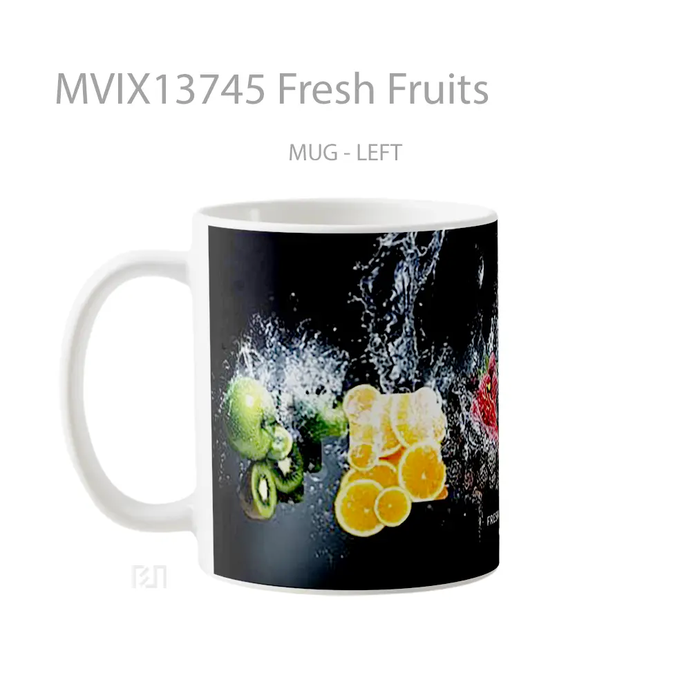 Mug Fresh Fruits Gelas Keramik Unik - All-side / Desain
