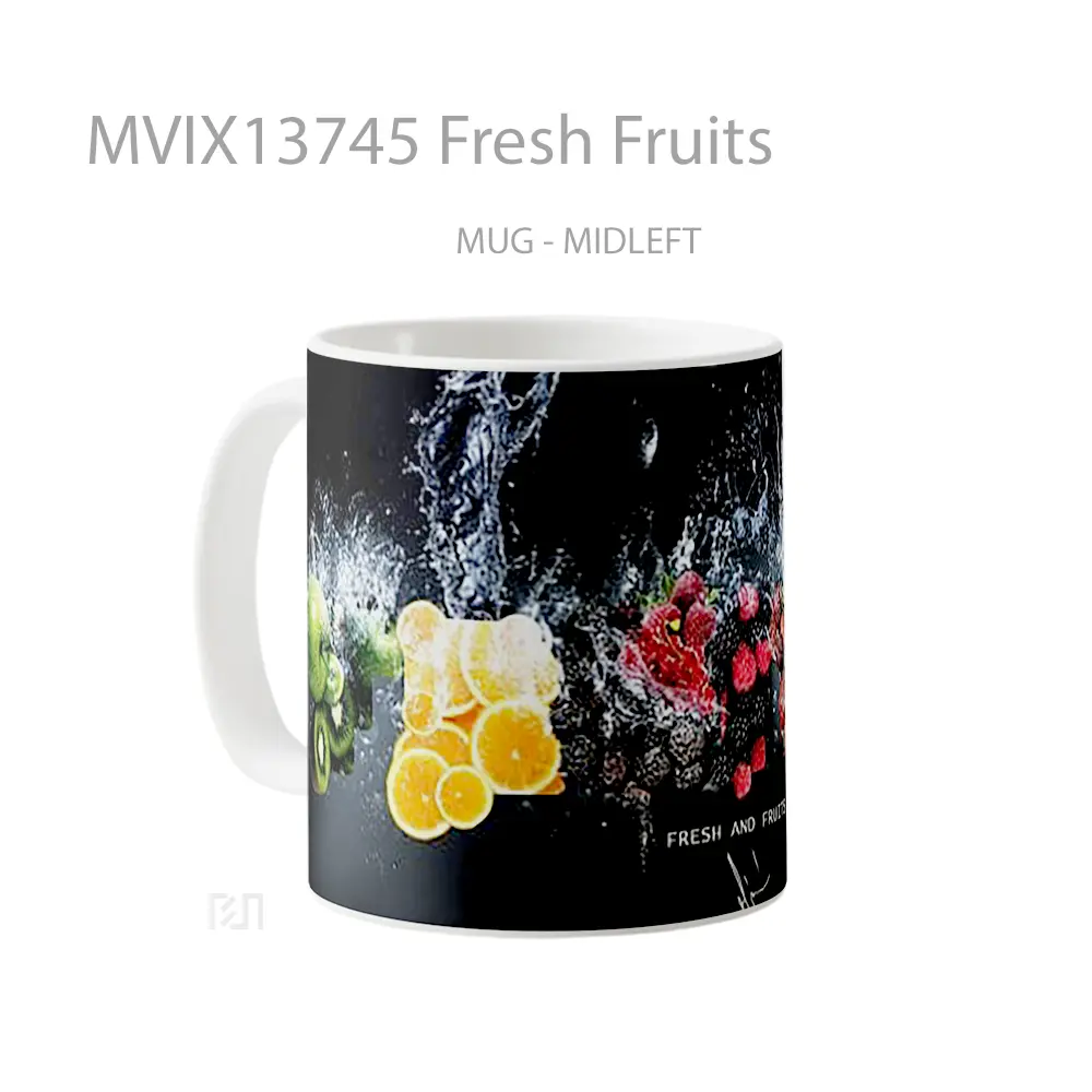 Mug Fresh Fruits Gelas Keramik Unik - All-side / Desain
