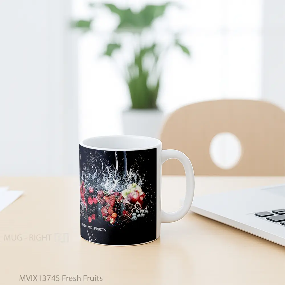 Mug Fresh Fruits Gelas Keramik Unik - All-side / Desain