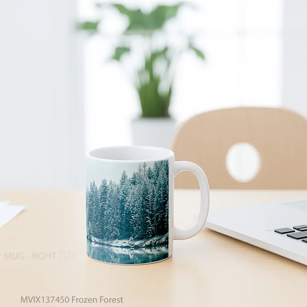Mug Frozen Forest Gelas Pemandangan Alam - All-side / Desain