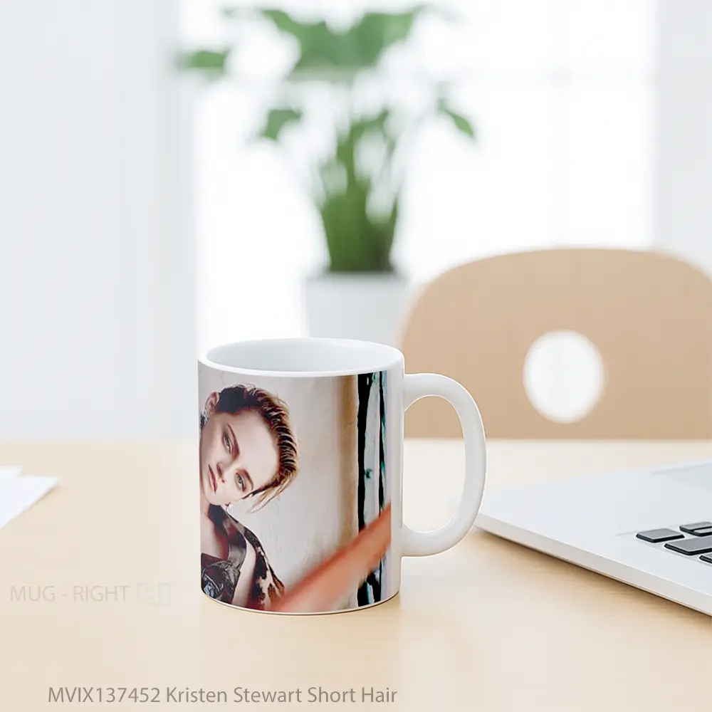 Mug Kristen Stewart Short Hair Gelas Selebriti - All-side / Desain
