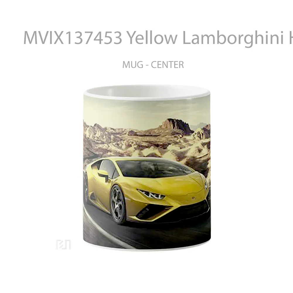 Mug Yellow Lamborghini Huracan Cangkir Mobil