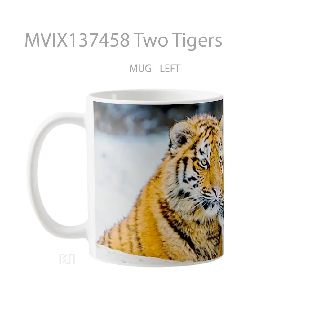 Mug Two Tigers Gelas Hewan Lucu - All-side / Desain