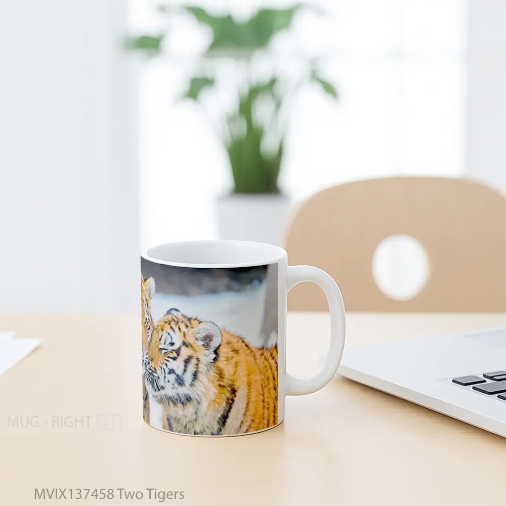 Mug Two Tigers Gelas Hewan Lucu - All-side / Desain