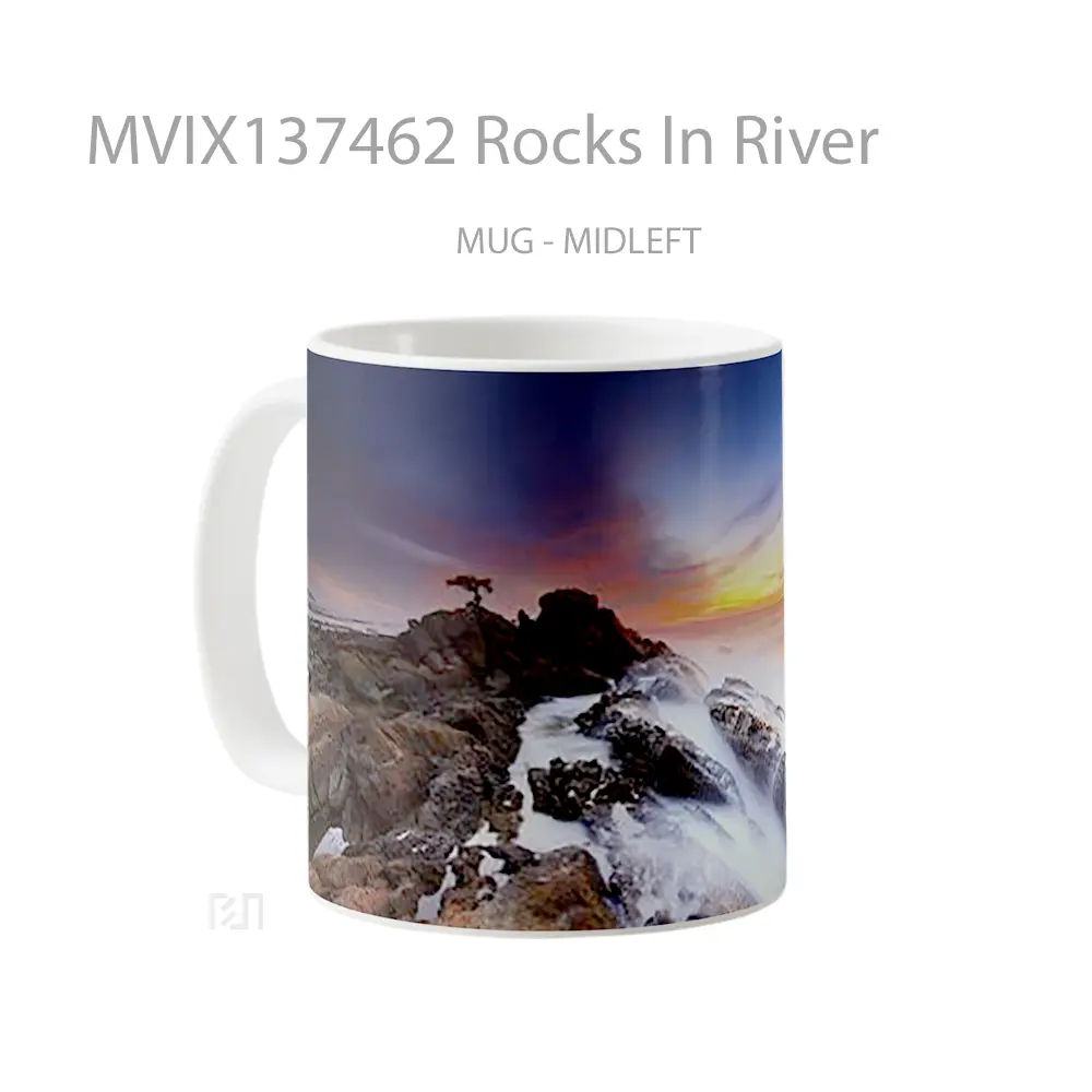 Mug Rocks In River Gelas Pemandangan Alam - All-side / Desain