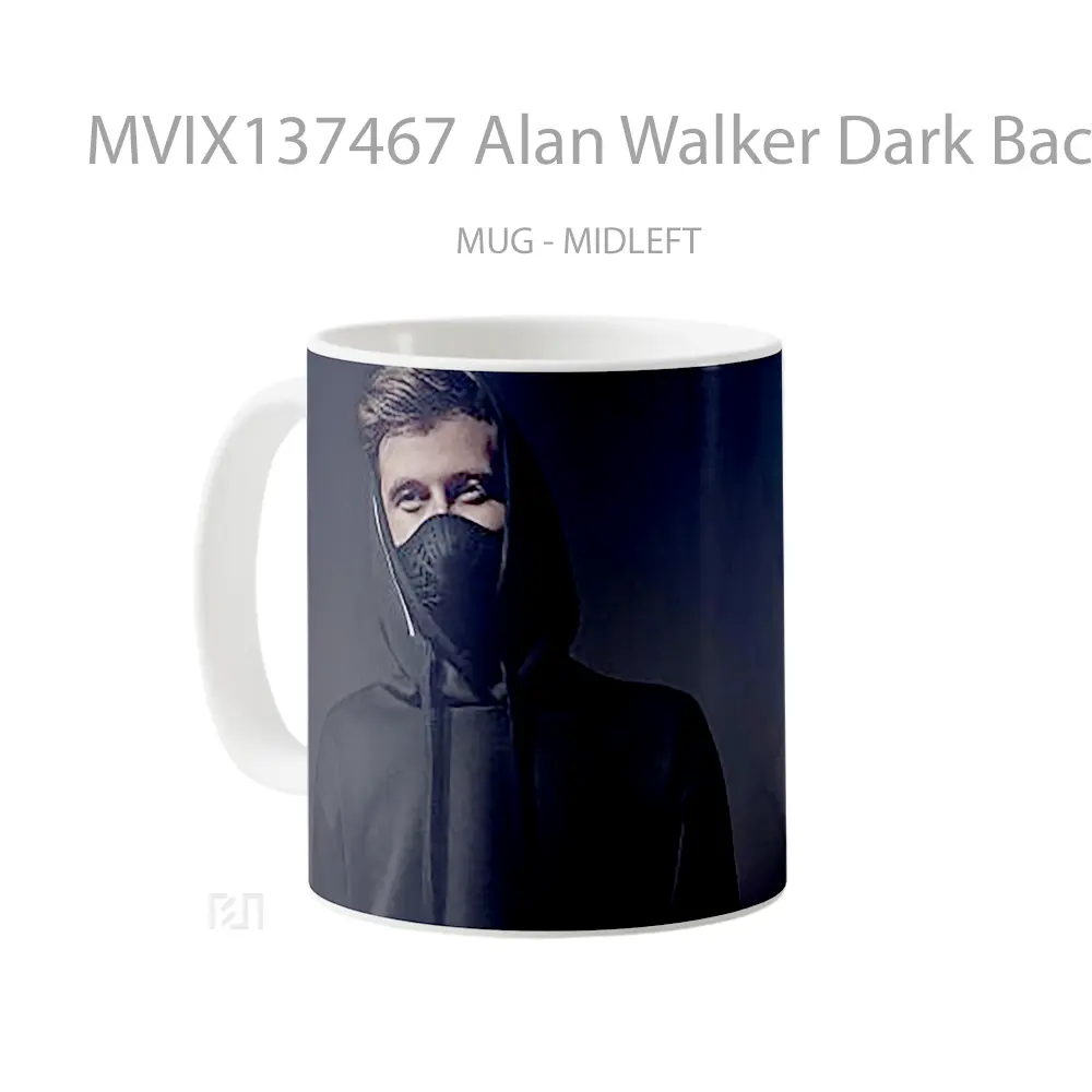Mug Alan Walker Dark Background Gelas Keramik Unik - All-side / Desain