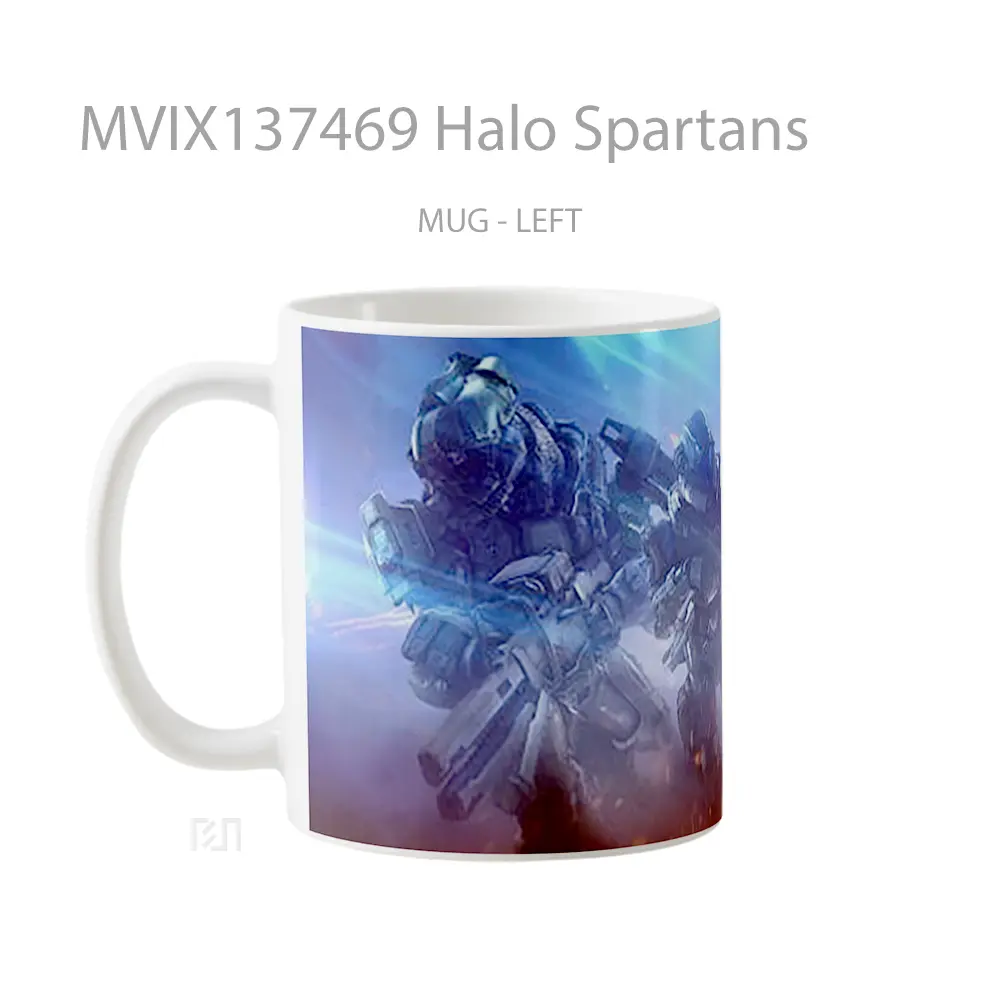 Mug Halo Spartans Cangkir Gamer - All-side / Desain