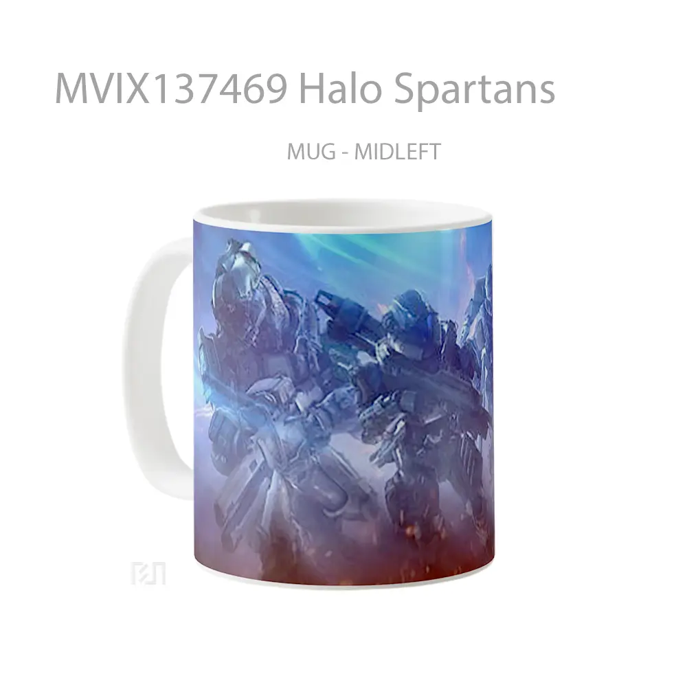 Mug Halo Spartans Cangkir Gamer - All-side / Desain
