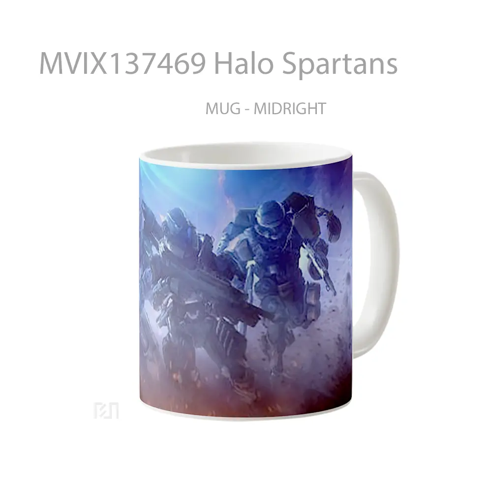 Mug Halo Spartans Cangkir Gamer - All-side / Desain