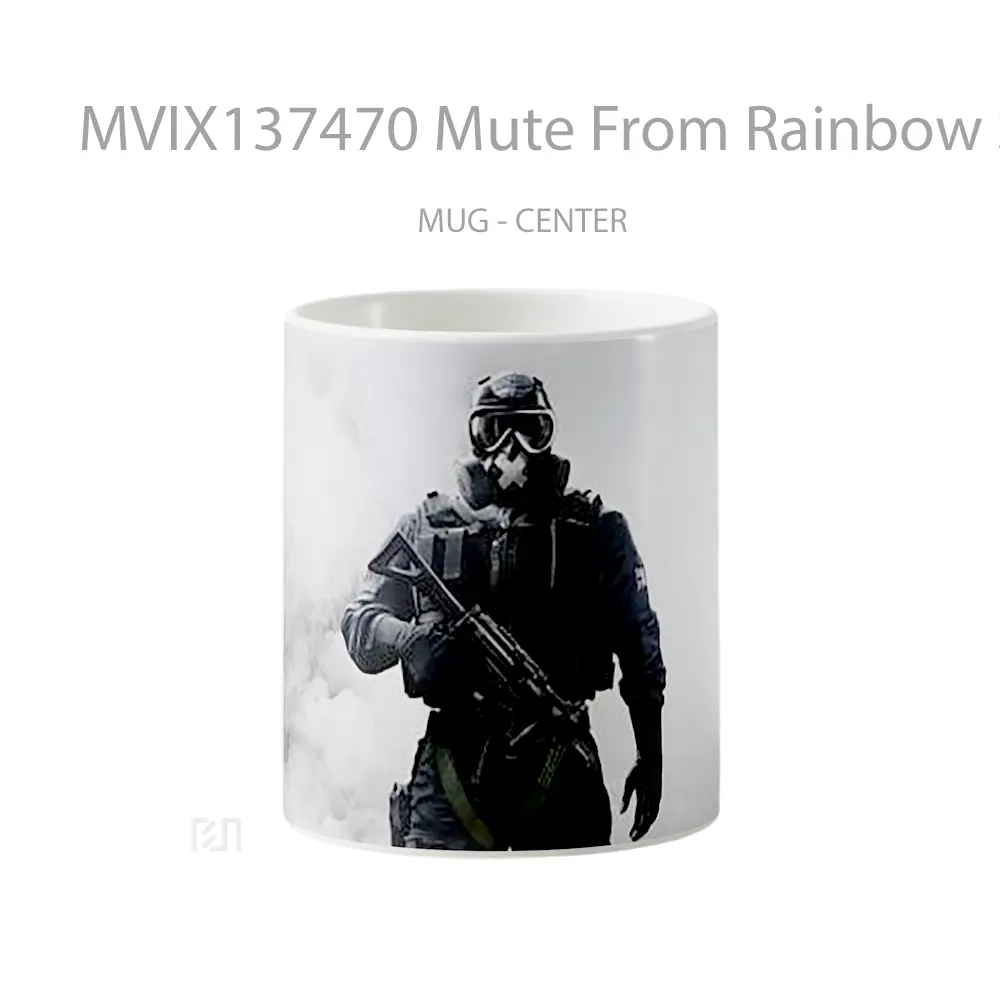 Mug Mute From Rainbow Six Siege Gelas Keramik Unik