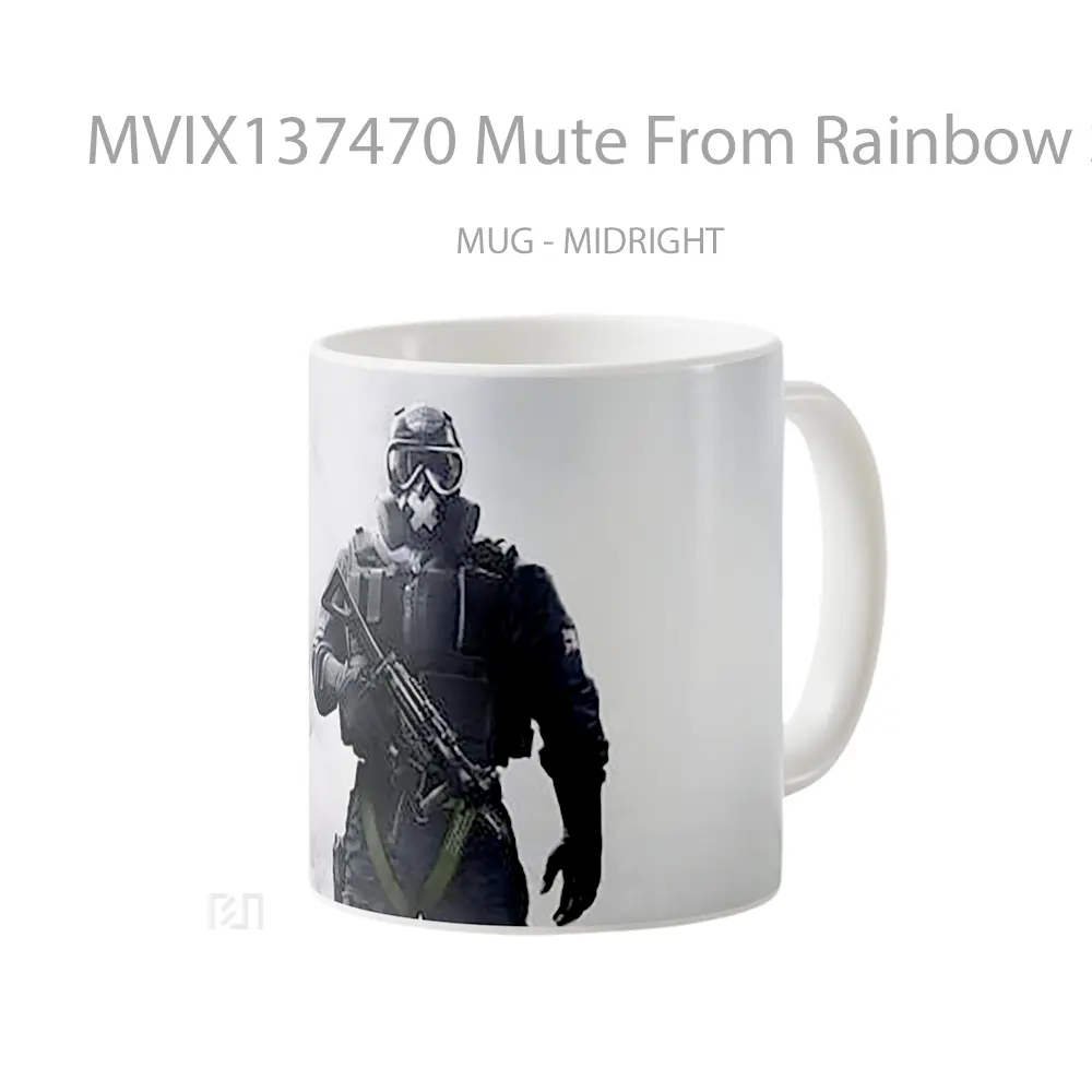 Mug Mute From Rainbow Six Siege Gelas Keramik Unik - All-side / Desain
