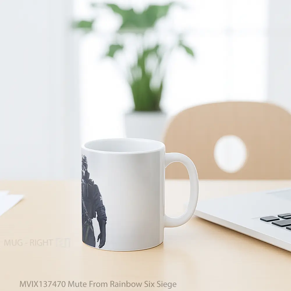 Mug Mute From Rainbow Six Siege Gelas Keramik Unik - All-side / Desain
