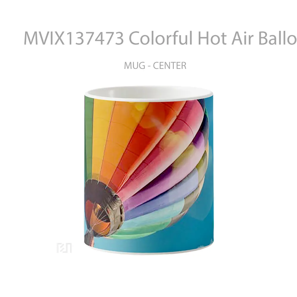 Mug Colorful Hot Air Balloon V2 Gelas Keramik Unik
