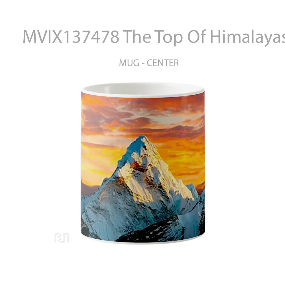 Mug The Top Of Himalayas Mountains At Sunset Gelas Pemandangan Alam