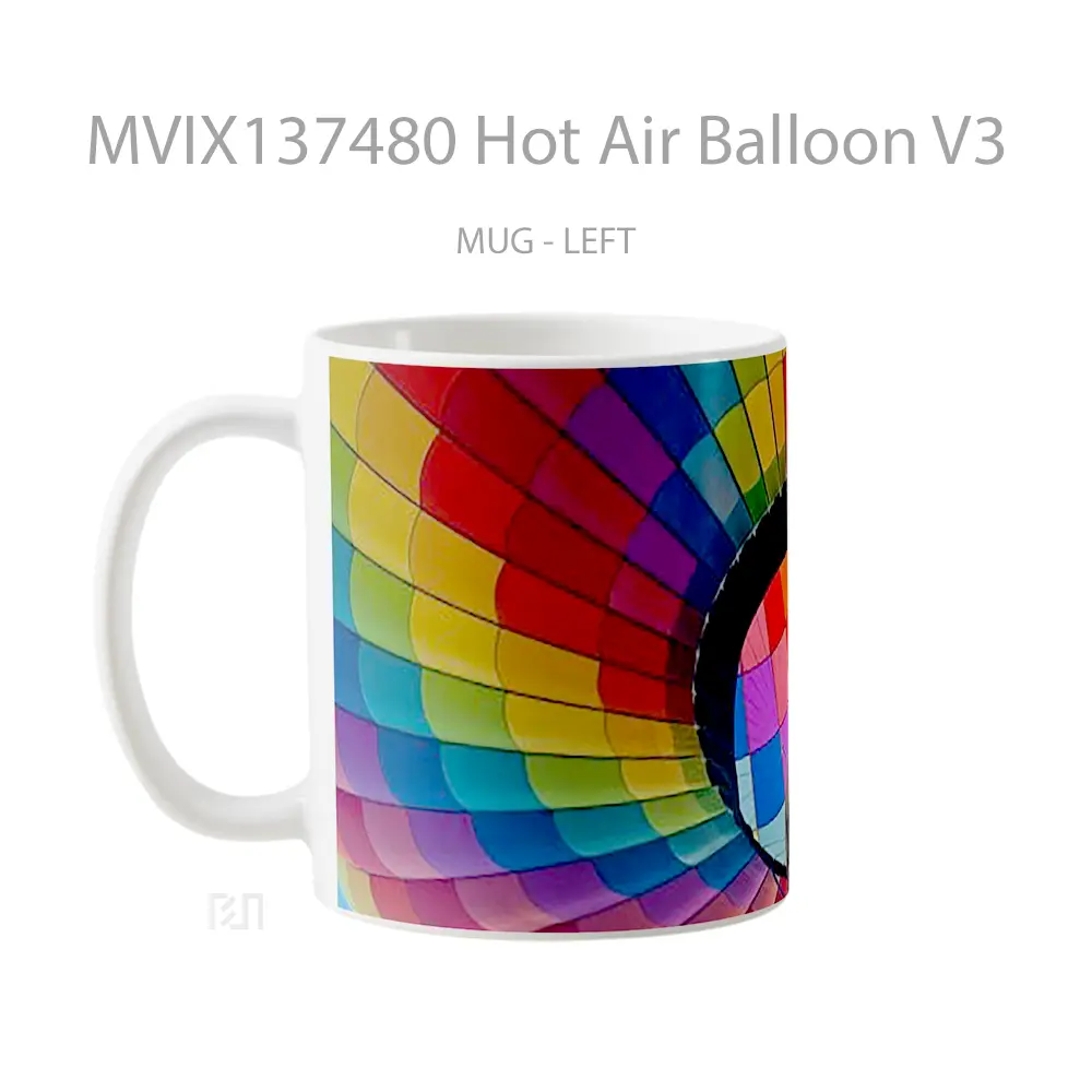 Mug Hot Air Balloon V3 Gelas Keramik Unik - All-side / Desain
