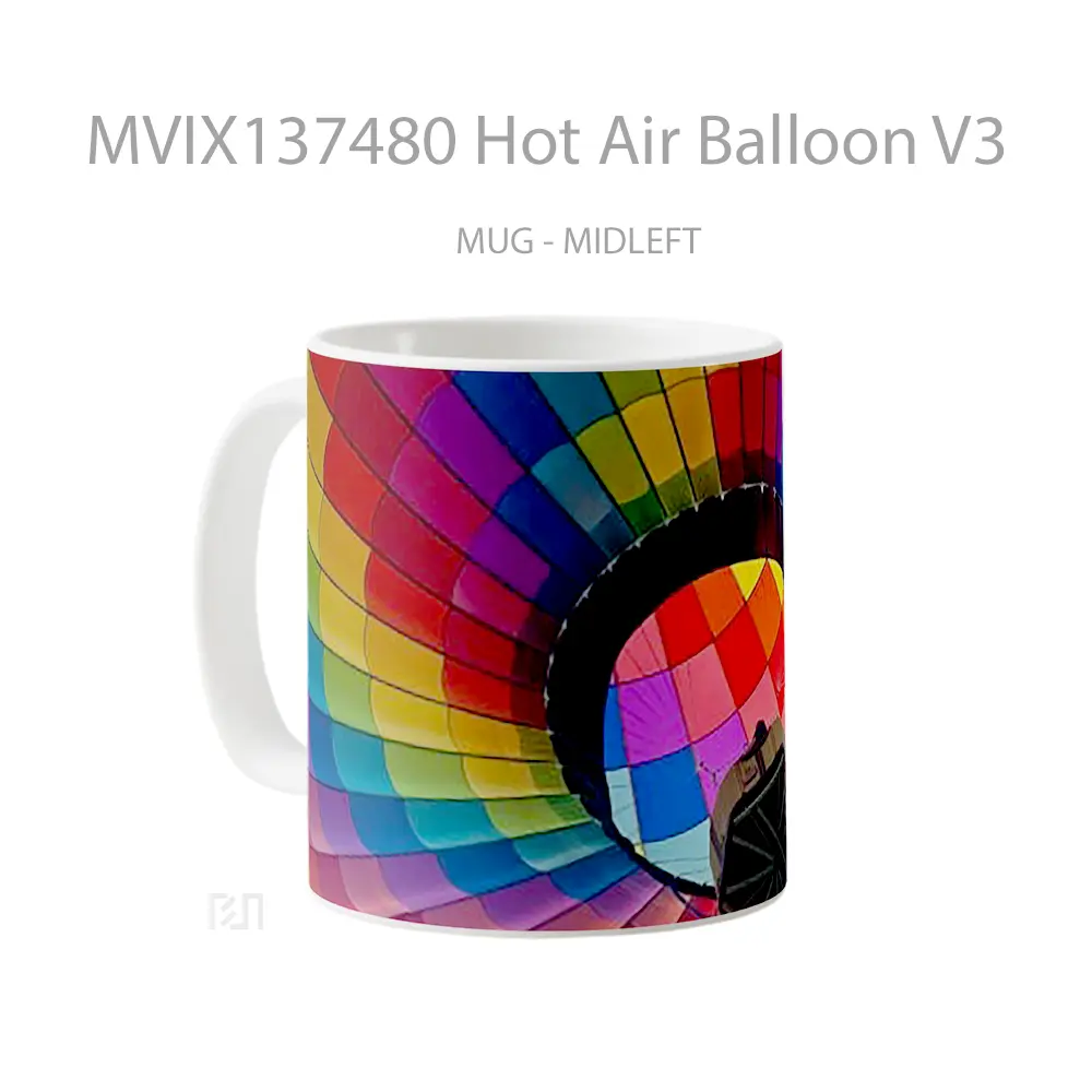 Mug Hot Air Balloon V3 Gelas Keramik Unik - All-side / Desain