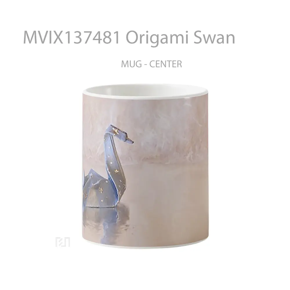 Mug Origami Swan Gelas Keramik Unik