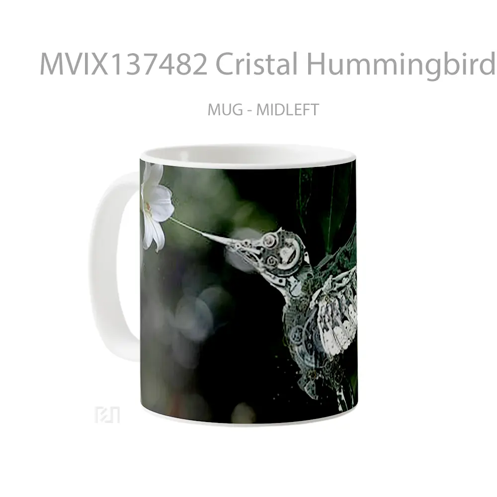 Mug Cristal Hummingbird Gelas Keramik Unik - All-side / Desain