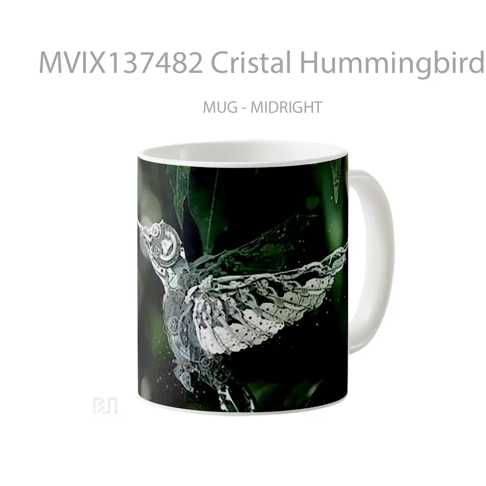 Mug Cristal Hummingbird Gelas Keramik Unik - All-side / Desain