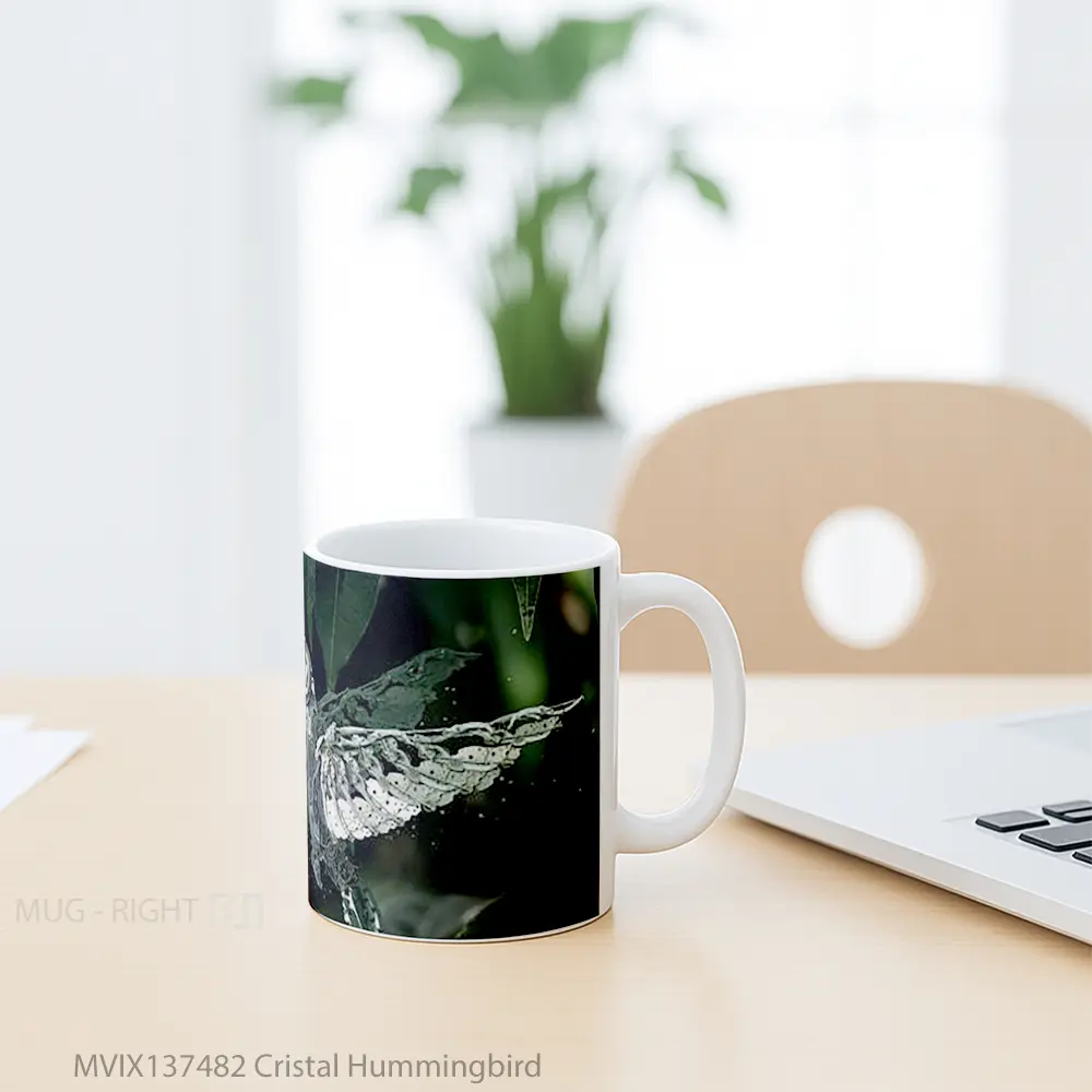 Mug Cristal Hummingbird Gelas Keramik Unik - All-side / Desain