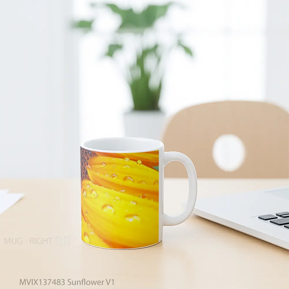 Mug Sunflower V1 Gelas Keramik Unik - All-side / Desain