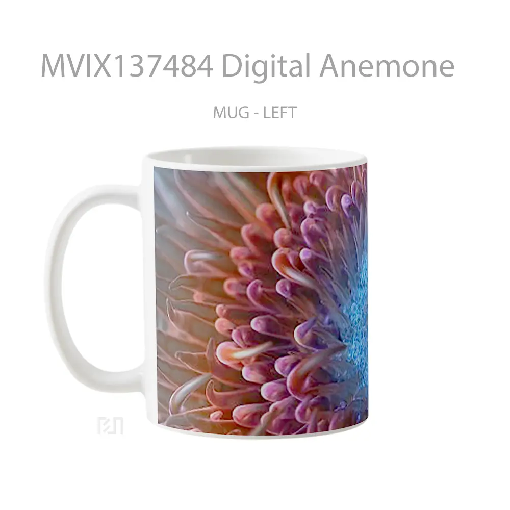Mug Digital Anemone Gelas Keramik Unik - All-side / Desain