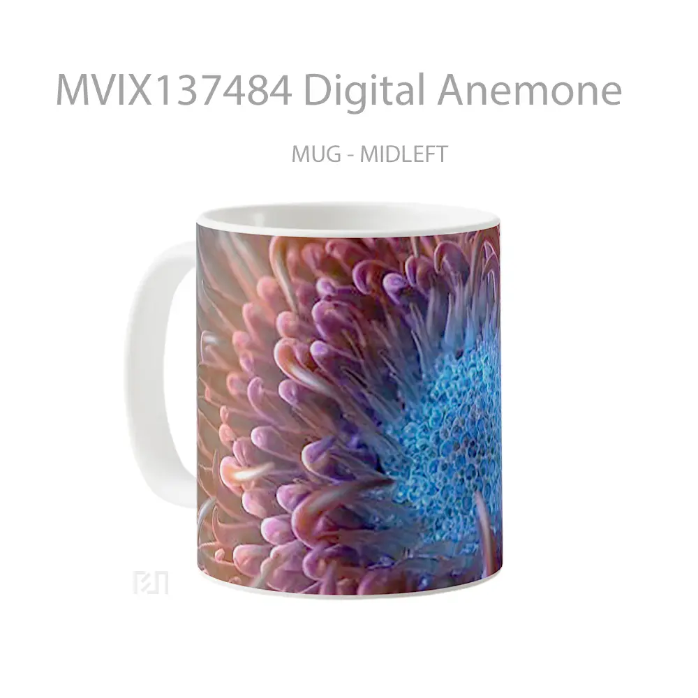Mug Digital Anemone Gelas Keramik Unik - All-side / Desain