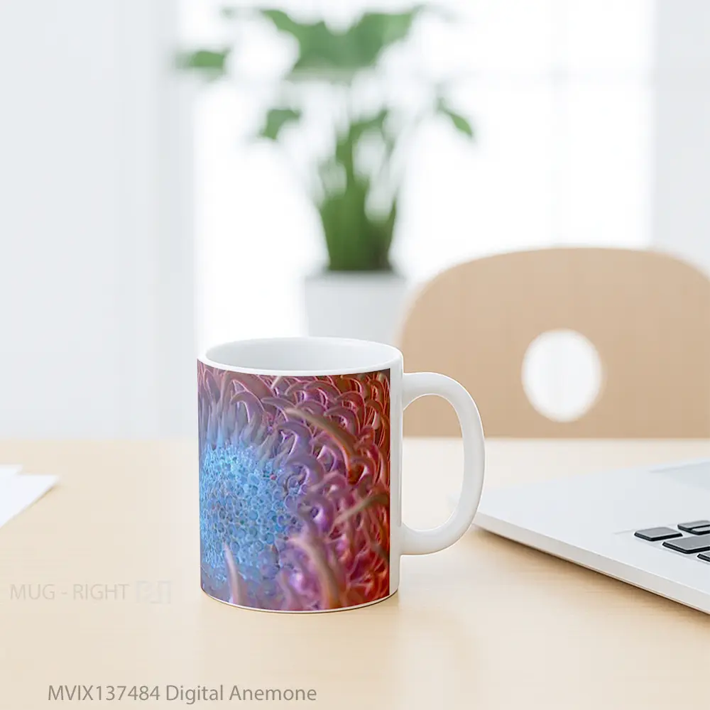Mug Digital Anemone Gelas Keramik Unik - All-side / Desain