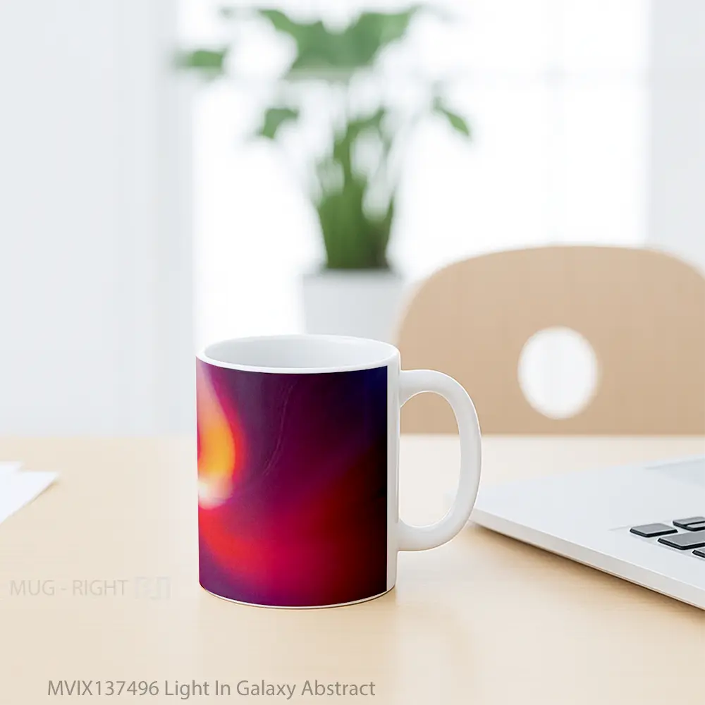 Mug Light In Galaxy Abstract Gelas Seni Modern - All-side / Desain