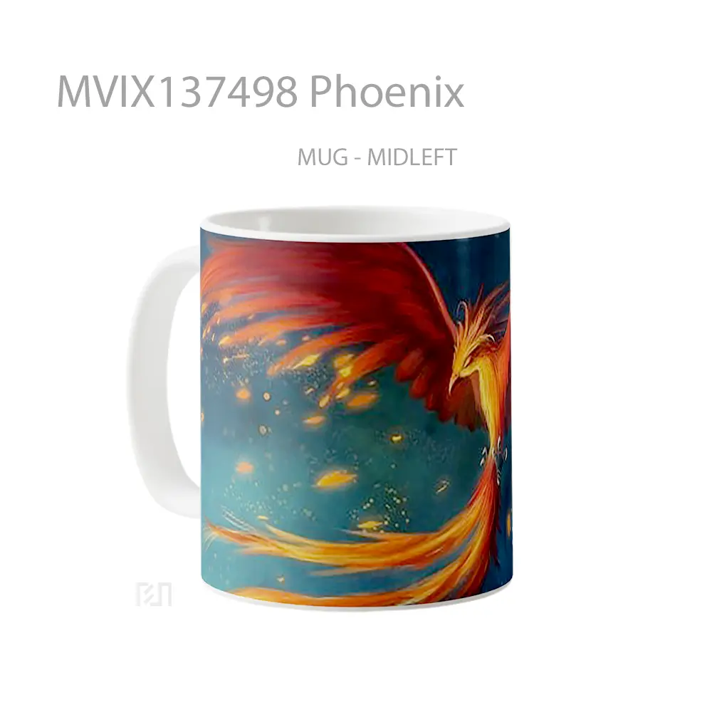 Mug Phoenix Gelas Fantasi - All-side / Desain