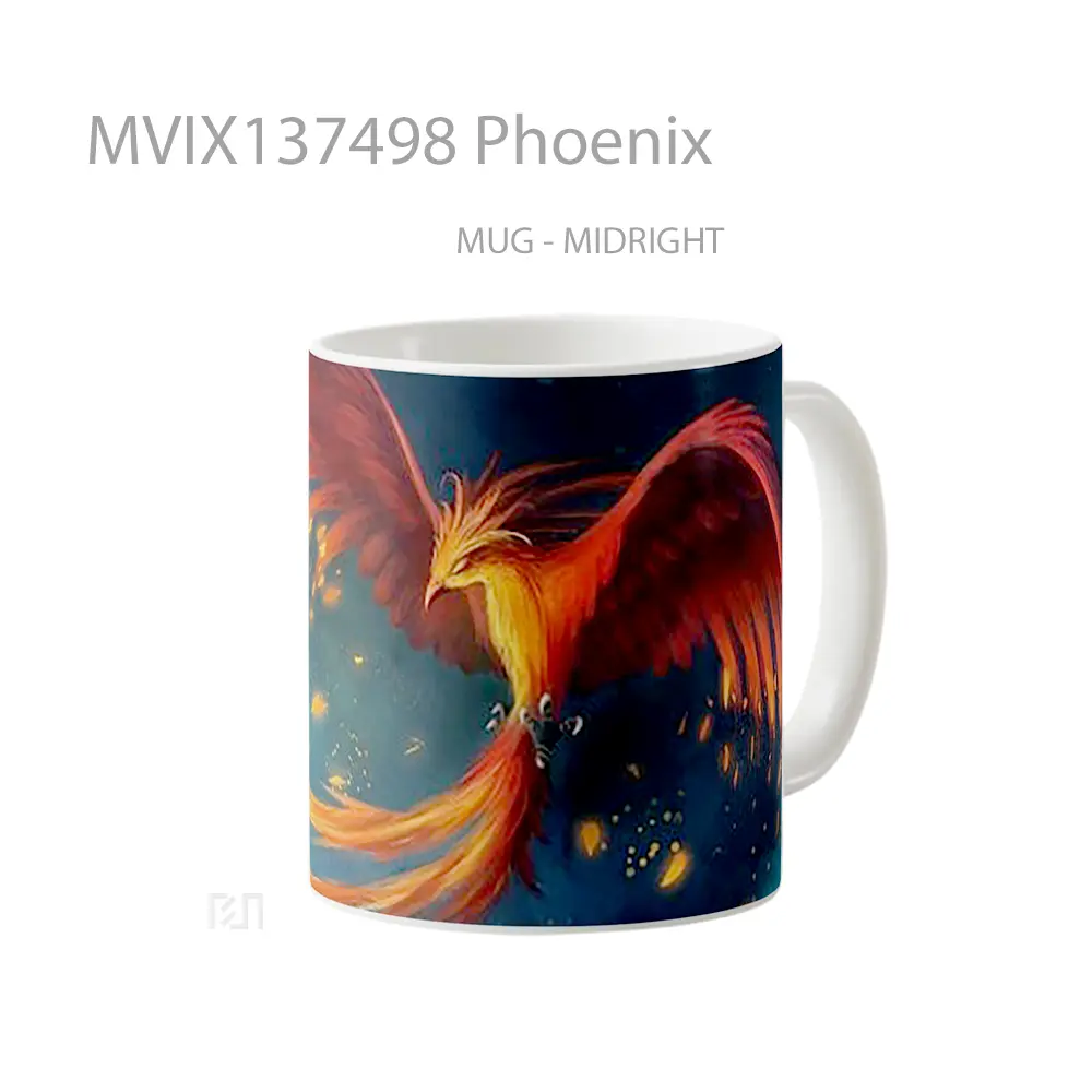 Mug Phoenix Gelas Fantasi - All-side / Desain