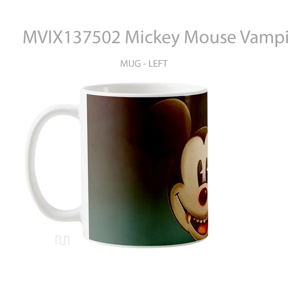 Mug Mickey Mouse Vampire Gelas Fantasi - All-side / Desain