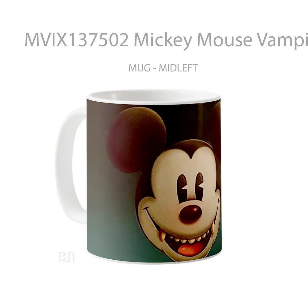 Mug Mickey Mouse Vampire Gelas Fantasi - All-side / Desain