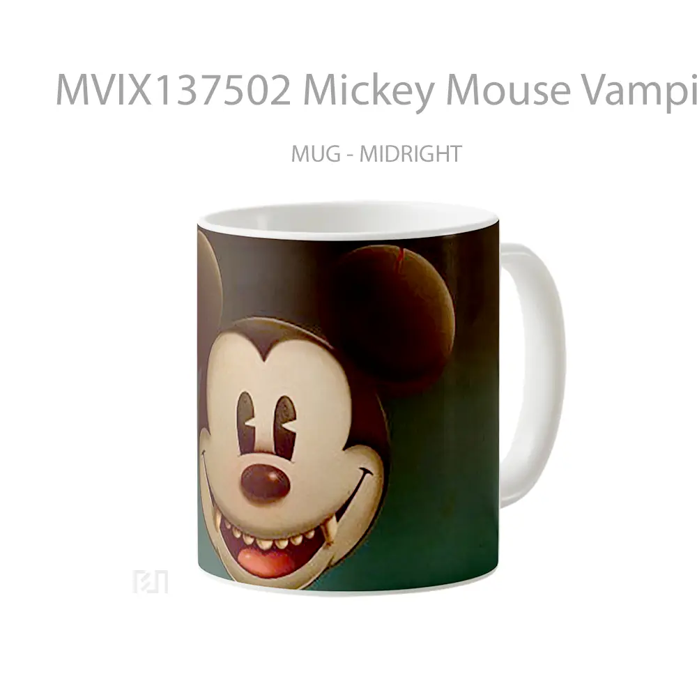 Mug Mickey Mouse Vampire Gelas Fantasi - All-side / Desain