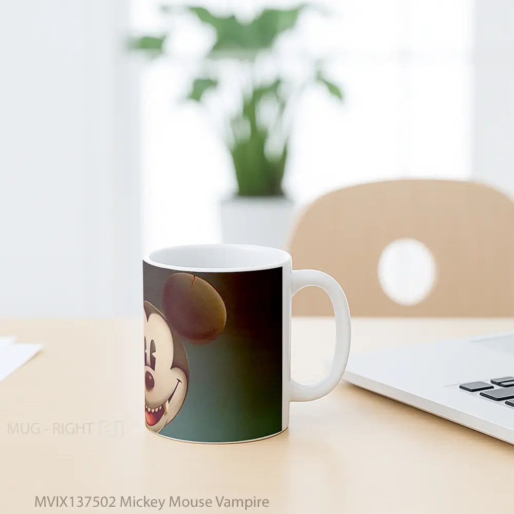 Mug Mickey Mouse Vampire Gelas Fantasi - All-side / Desain