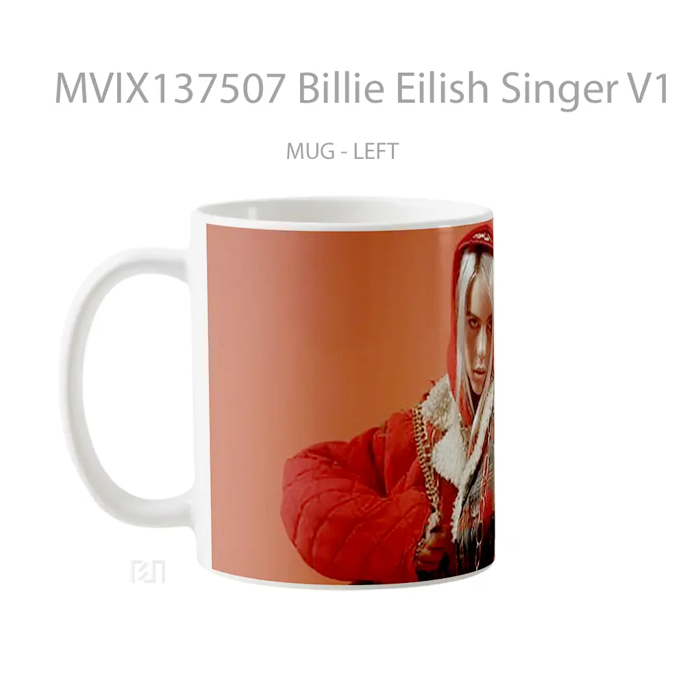 Mug Billie Eilish Singer V1 Gelas Selebriti - All-side / Desain
