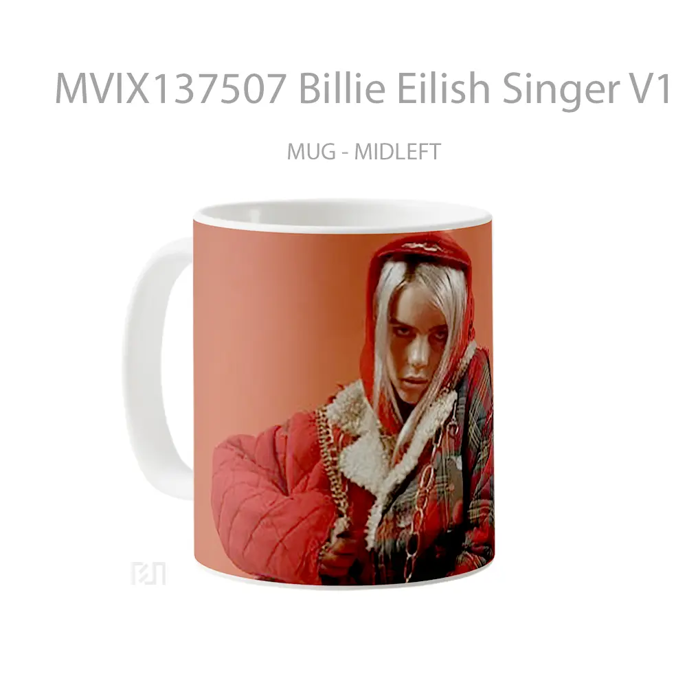 Mug Billie Eilish Singer V1 Gelas Selebriti - All-side / Desain