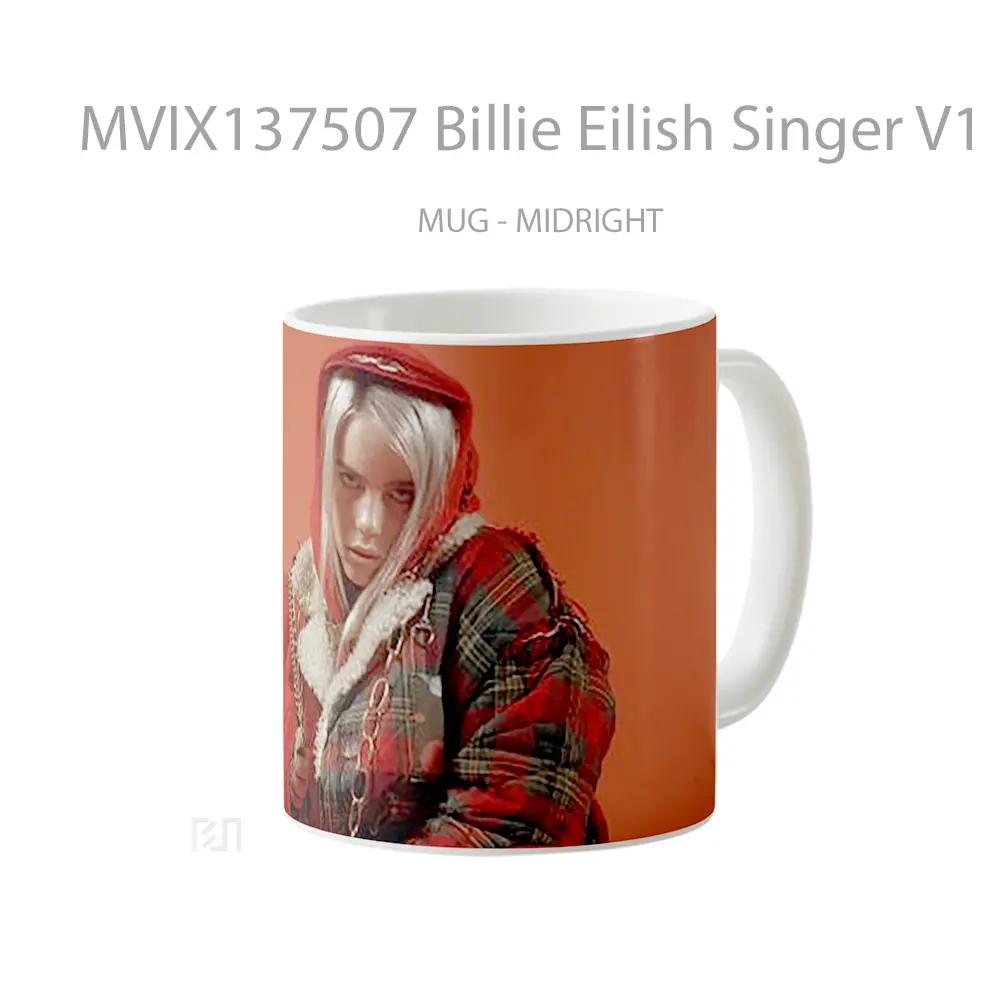 Mug Billie Eilish Singer V1 Gelas Selebriti - All-side / Desain