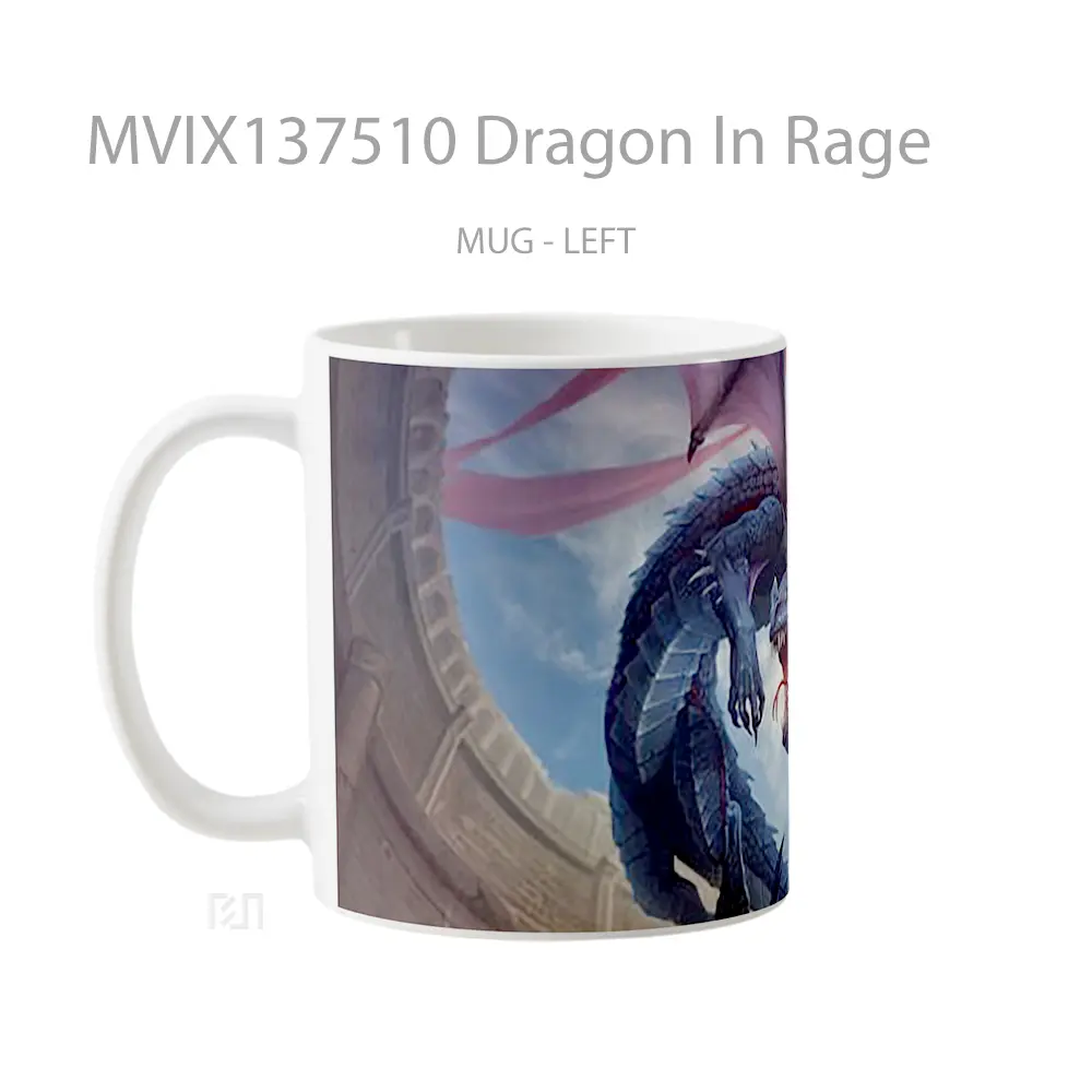Mug Dragon In Rage Gelas Fantasi - All-side / Desain