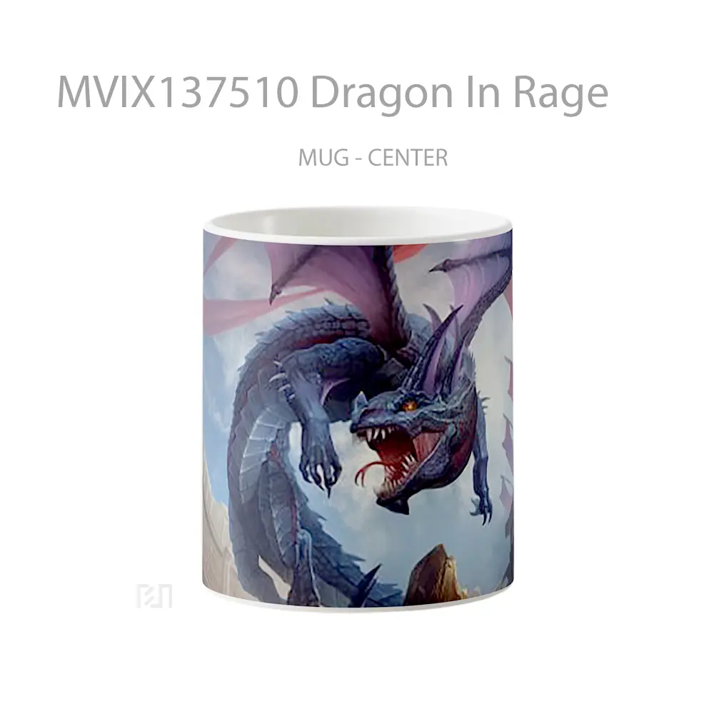 Mug Dragon In Rage Gelas Fantasi