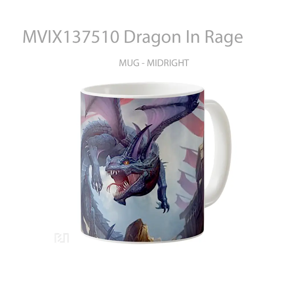 Mug Dragon In Rage Gelas Fantasi - All-side / Desain