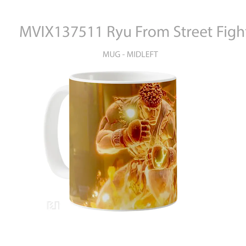 Mug Ryu From Street Fighter Cangkir Gamer - All-side / Desain