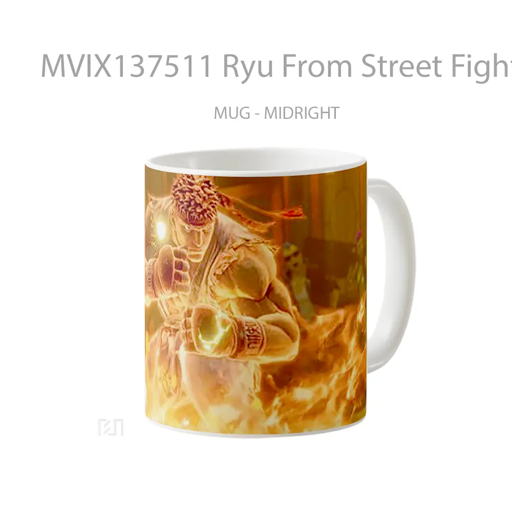 Mug Ryu From Street Fighter Cangkir Gamer - All-side / Desain