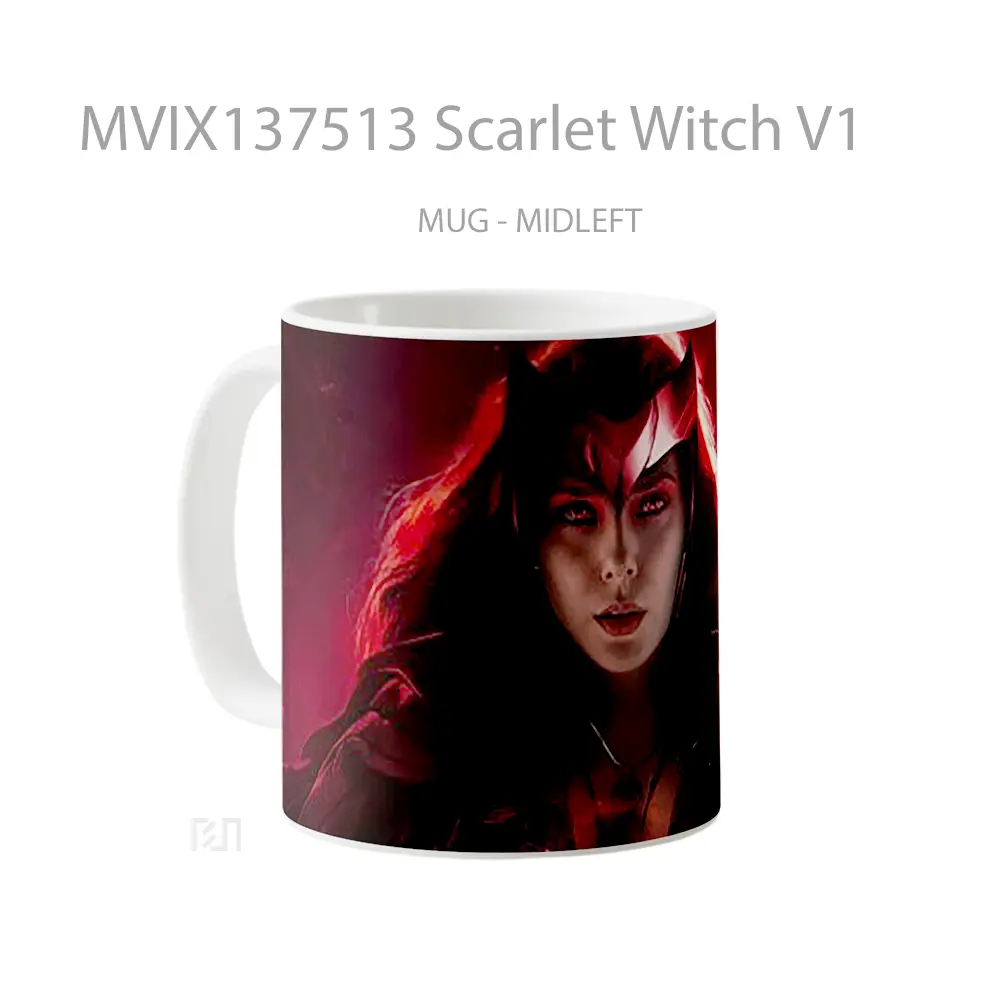 Mug Scarlet Witch V1 Gelas Superhero - All-side / Desain